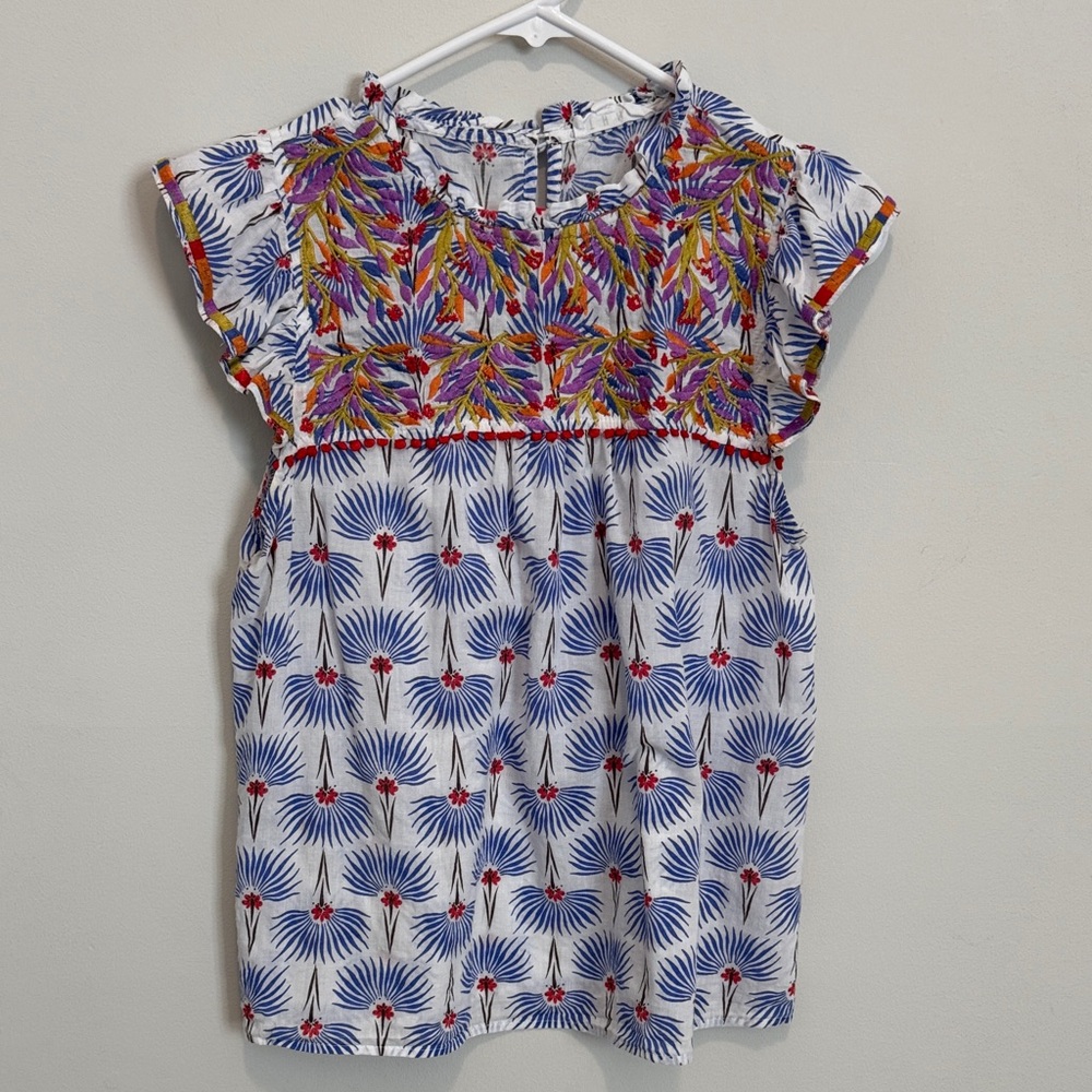 THML Size S Colorful Embroidered Blouse